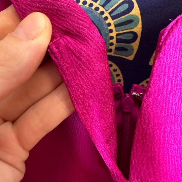 Neon pink midi party dress - Picture 5 of 11